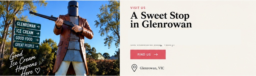 A Sweet Stop in Glenrowan, featuring Big Ned